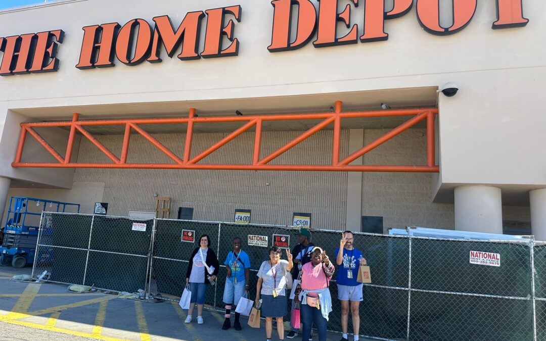 Community Based Day Hab Visits Home Depot for a Craft Workshop